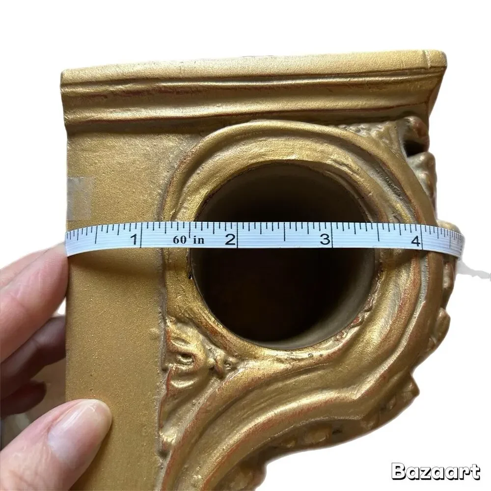 Set of 2 Curtain Rod Support Resin Drapery Sconce Corbel Brackets